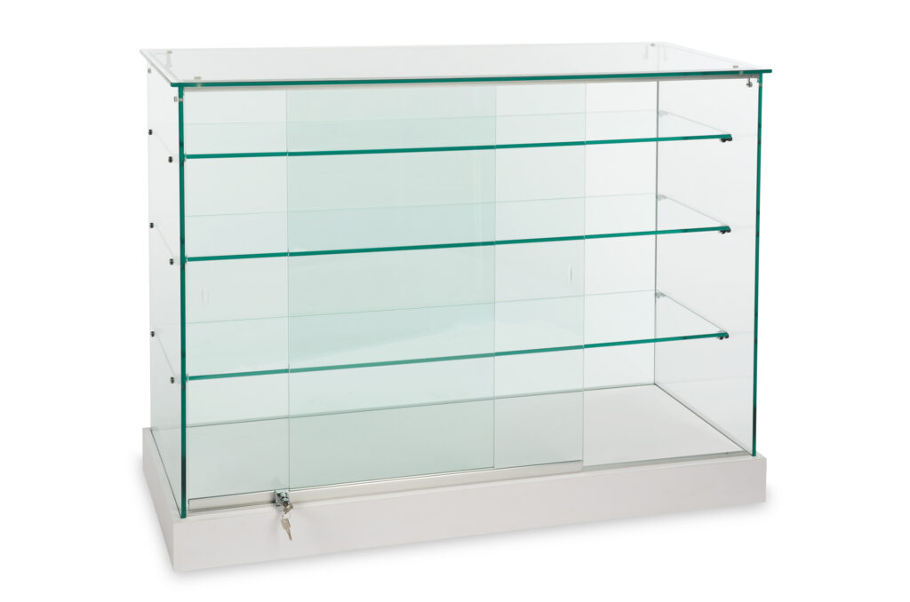 Full vision all glass display case