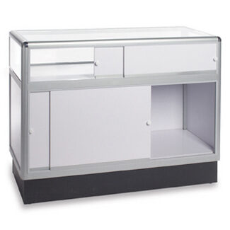 Glass Display Case With Mirror Doors